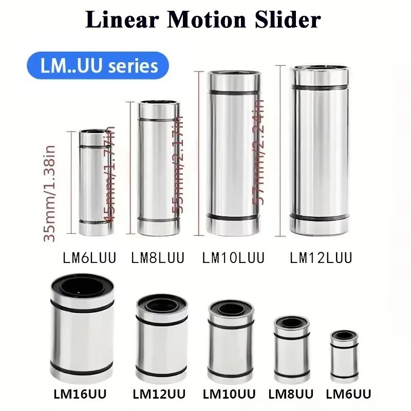 Lm8Uu Bearing - 4/10 pz. LM3UU LM4UU LM5UU LM6UU