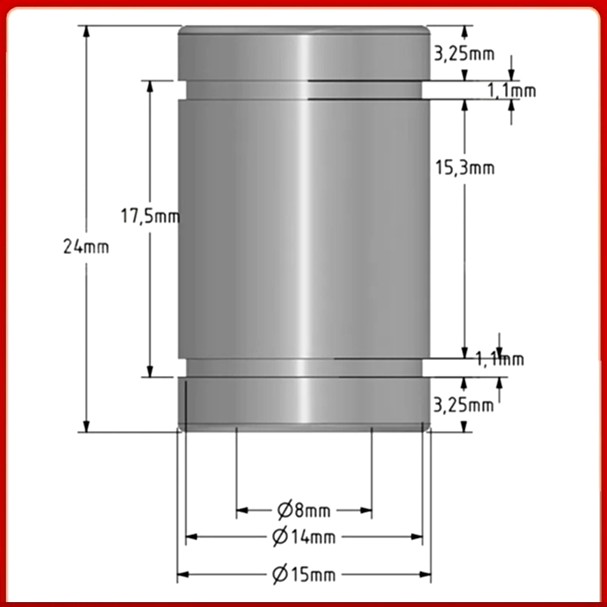 Lm8Uu Bearing - Cuscinetto Lineare di Ricambio per Stampante