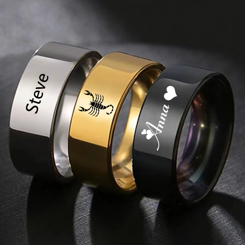 Coupling 8Mm - Anello personalizzato in acciaio inossidabile personalizzato