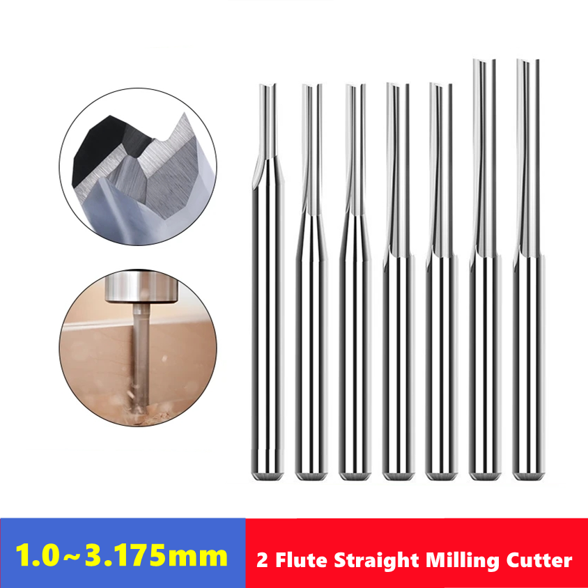 End Mill Set - 10 pz Fresa In Metallo Duro