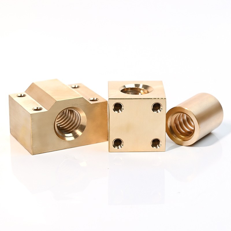 Lead Screw 8Mm - 1/2 Pezzi Dado Quadrato in Ottone