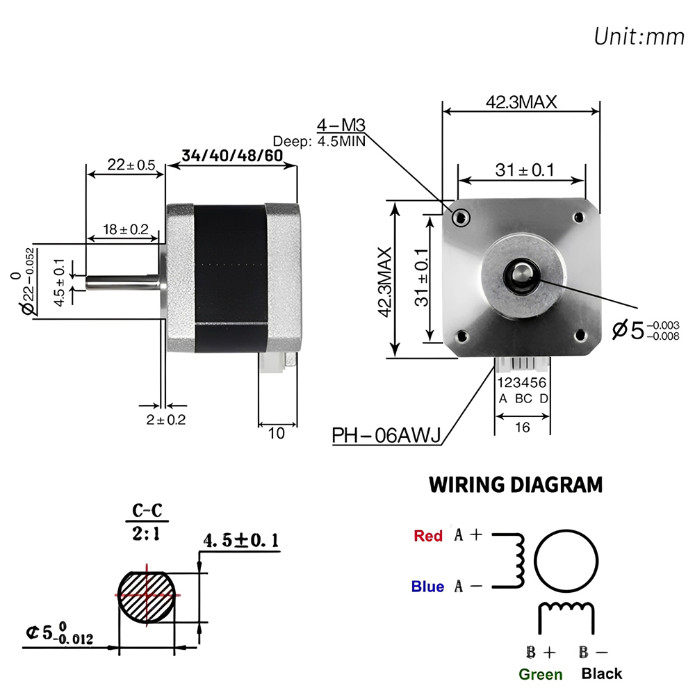 Motore Stepper Nema 17 da 42mm - Stepper Motor Nema17 recensione e prezzo