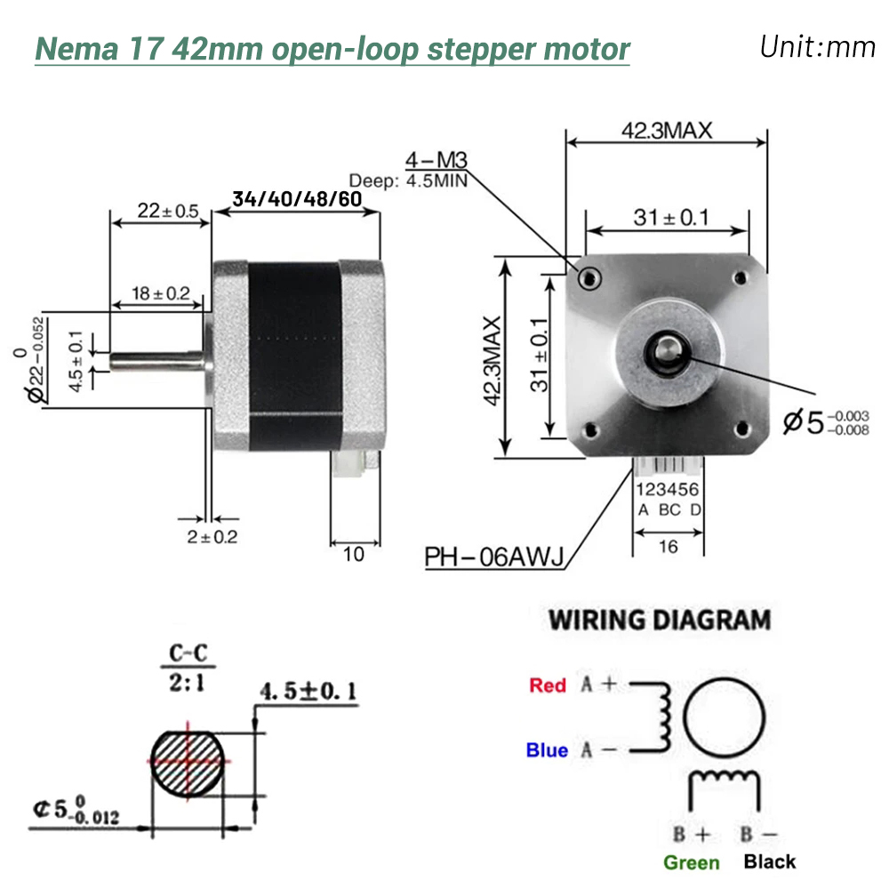 Motore Stepper Nema17 42 a 4 f - Stepper Motor Nema17 recensione e prezzo